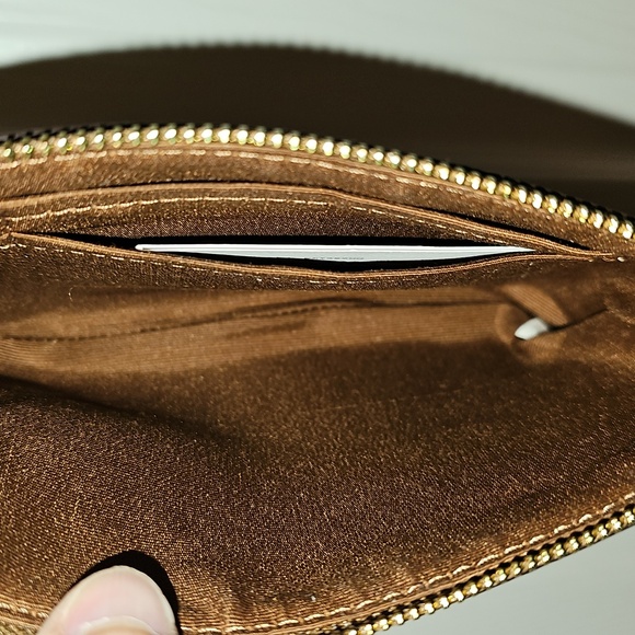 Coach Corner Zip Wristlet with Snowflake Print - Picture 9 of 10